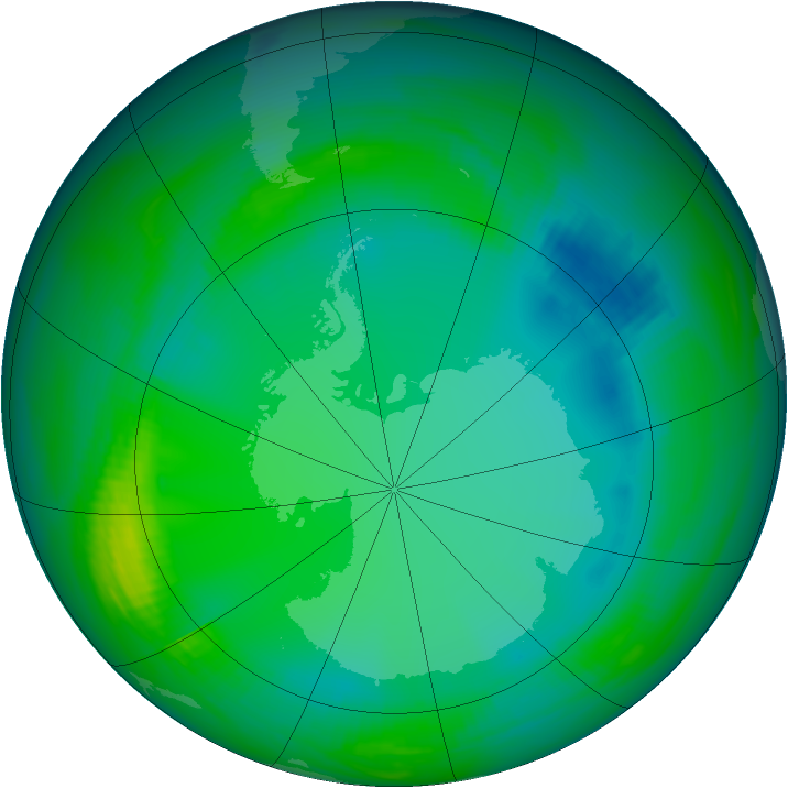 Ozone Map 1998-07-19